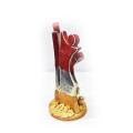 Stylized nativity scene - red and yellow