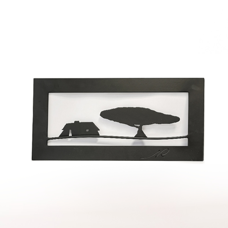 Quadro de ferro - Paisagem Alentejana em preto