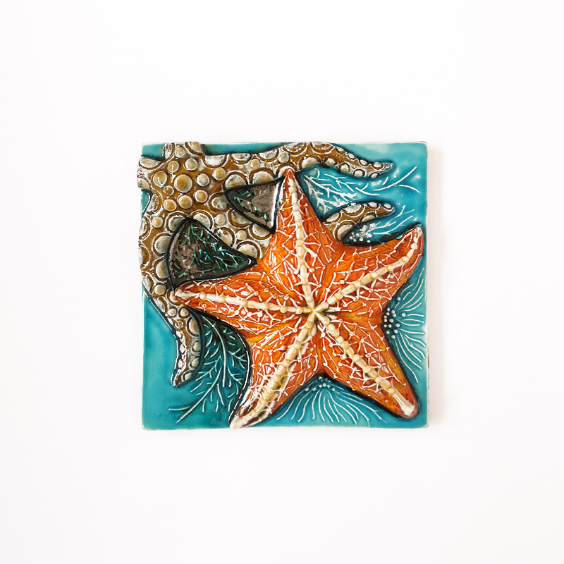 Azulejo com relevo-estrela do mar