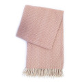 100% Wool blanket-herringbone pink pattern