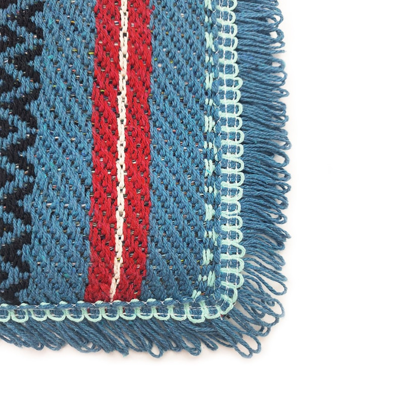 Traditional teal blanket