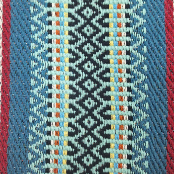 Traditional teal blanket