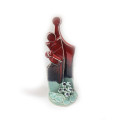 Stylized nativity scene - red and turquoise