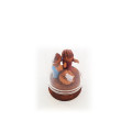 Nativity scene inside a cloche glass dome-miniature