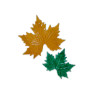 Set of two ceramic maple leaves