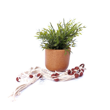Floreira em cortiça com pendente