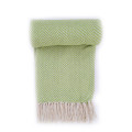 Lime green herringbone natural blanket