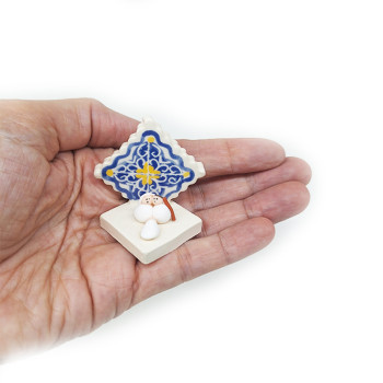 Presépio em miniatura-desenho azulejos