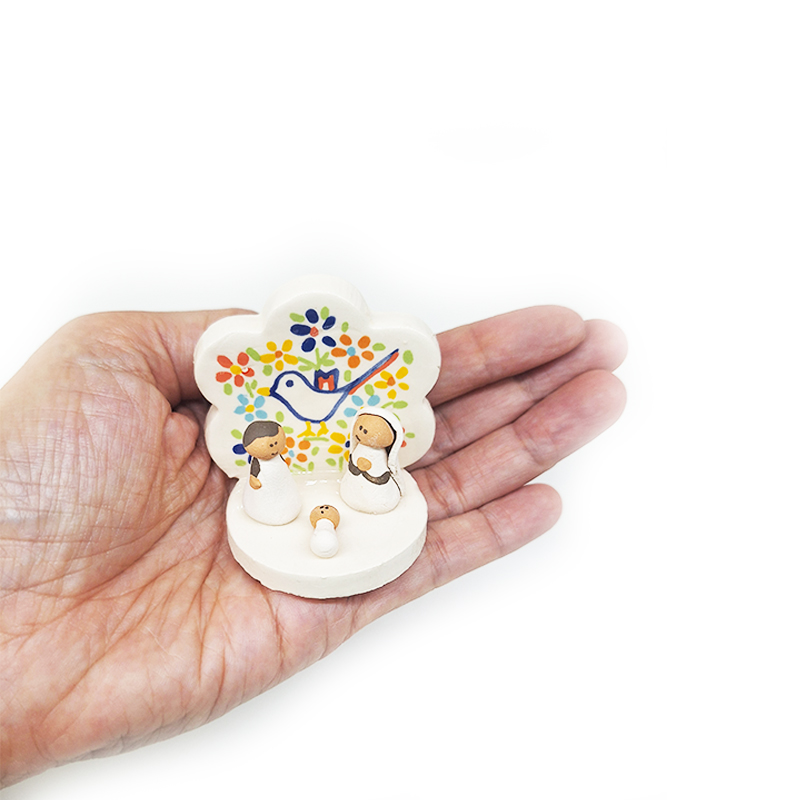 Miniature nativity scene- portuguese tiles