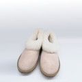 Wool slippers with rubber sole