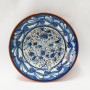 Ceramic plate-blue and white flours