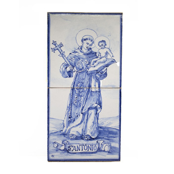 Painel de 2 Azulejos - Santo António