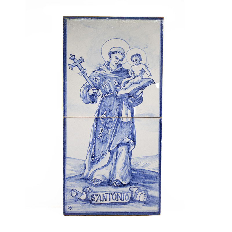 Painel de 2 Azulejos - Santo António