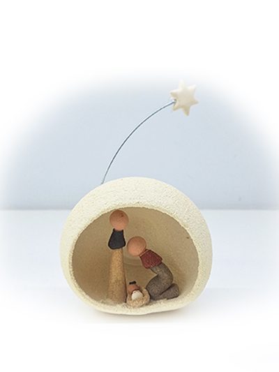 Presépio gruta com estrela