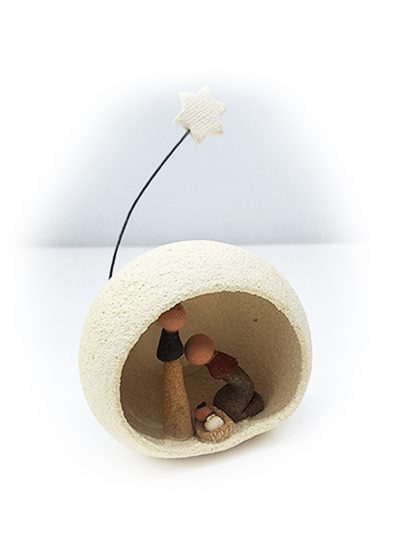 Presépio gruta com estrela