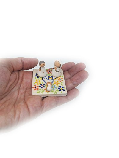 Presépio miniatura-lenço namorados