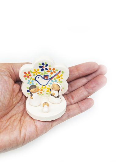 Presépio miniatura-lenço namorados