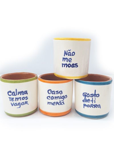 Copos com expressões alentejanas