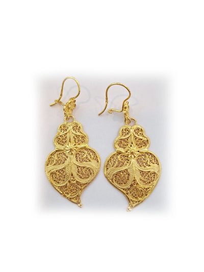 Brincos em filigrana – Coração de Viana