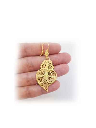 Brincos em filigrana – Coração de Viana