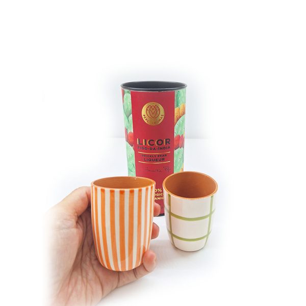 Licor de Figo-da-Índia com 2 copinhos pintados à mão - Image 2